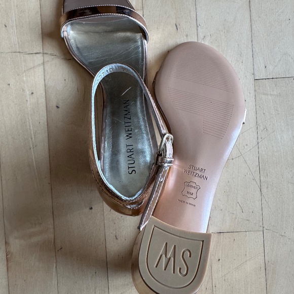 NWOT Stuart Weitzman Simply Rose Gold  sandal, 7.5 CB2502 - Picture 7 of 7